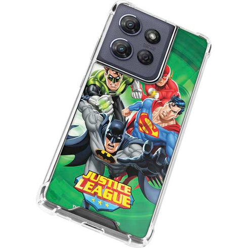 Justice League Team Power Up Green Moto G Stylus 5G (2025) Clear Case