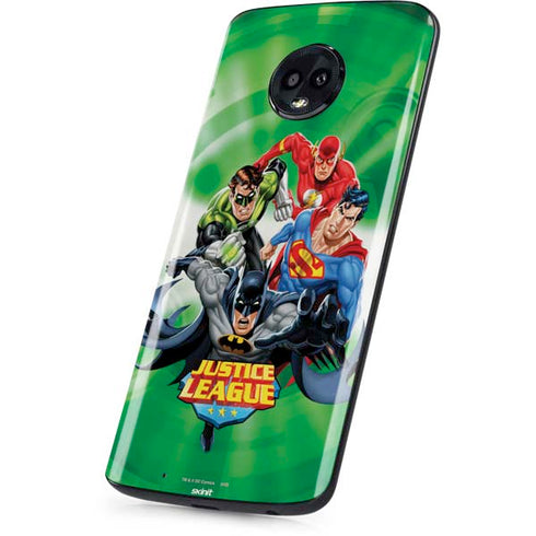 Justice League Team Power Up Green Moto G6 Skin