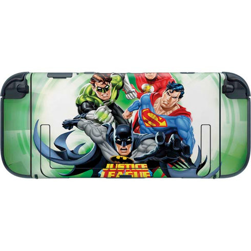 Justice League Team Power Up Green Nintendo Switch 2 (2025) with Joy-Con Skin