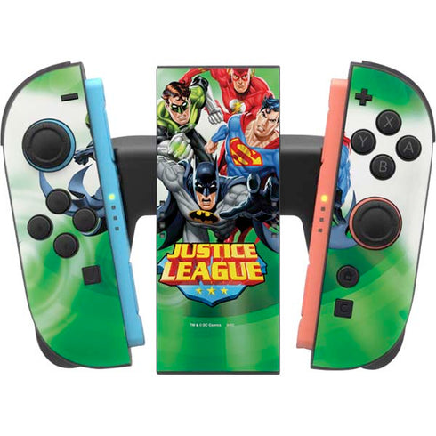 Justice League Team Power Up Green Nintendo Switch 2 (2025) Joy-Con Controller Skin