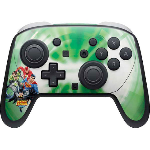 Justice League Team Power Up Green Nintendo Switch 2 (2025) Pro Controller Skin