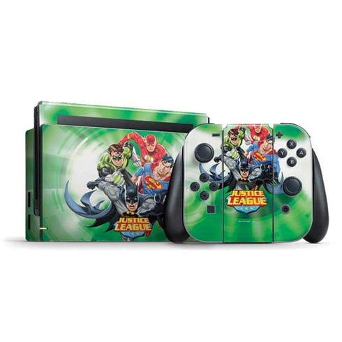 Justice League Team Power Up Green Nintendo Skins