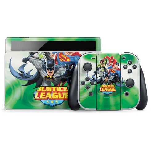 Justice League Team Power Up Green Nintendo Skins