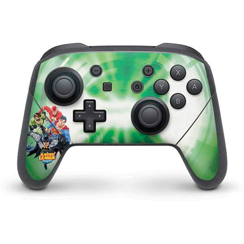 Justice League Team Power Up Green Nintendo Skins