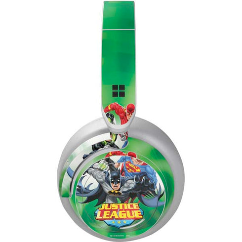 Justice League Team Power Up Green Surface Headphones Skin