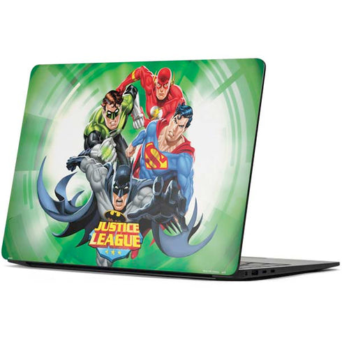 Justice League Team Power Up Green Surface Laptop 7 15in Skin