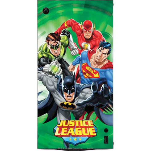 Justice League Team Power Up Green XBox Series X Digital Edition Console Skin