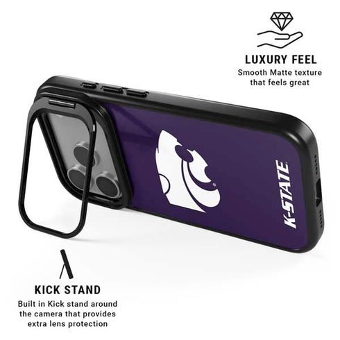 Kansas State University K-State iPhone 17 Pro Kickstand Case