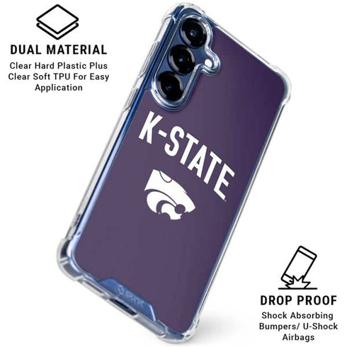 Kansas State University K-State Logo Galaxy S25 Plus Clear Case