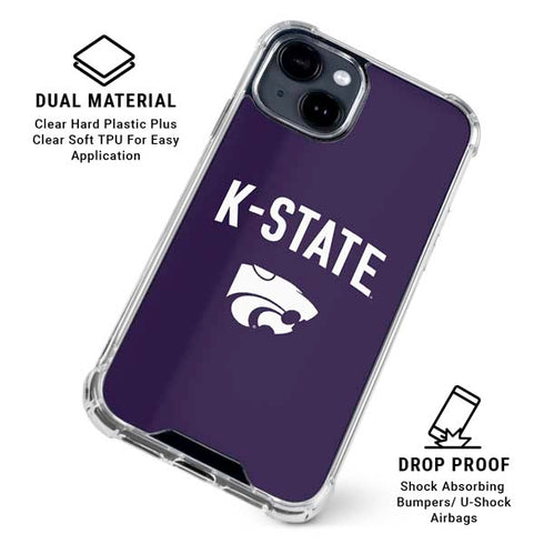 Kansas State University K-State Logo iPhone 15 Clear Case