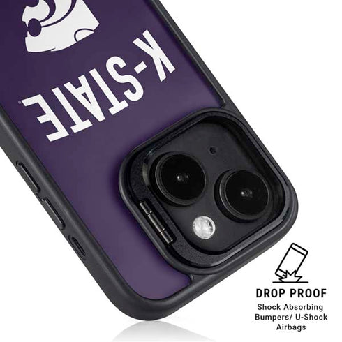 Kansas State University K-State Logo iPhone 15 Plus Kickstand Case