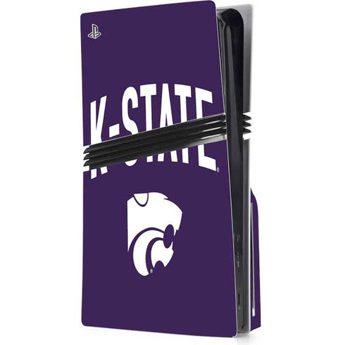 Kansas State University K-State Logo PS5 Pro Disk Console Skin