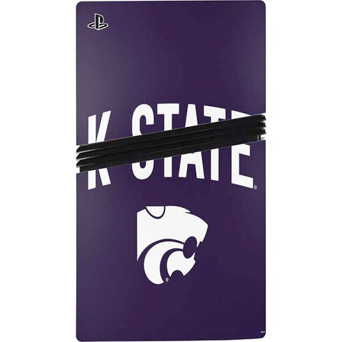 Kansas State University K-State Logo PS5 Pro Disk Console Skin