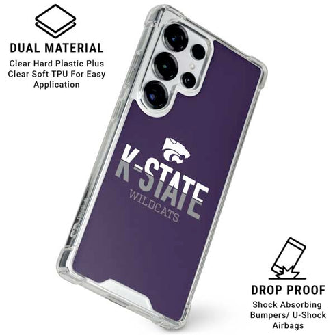 Kansas State University K-State Wildcats Gradient Galaxy S25 Ultra Clear Case