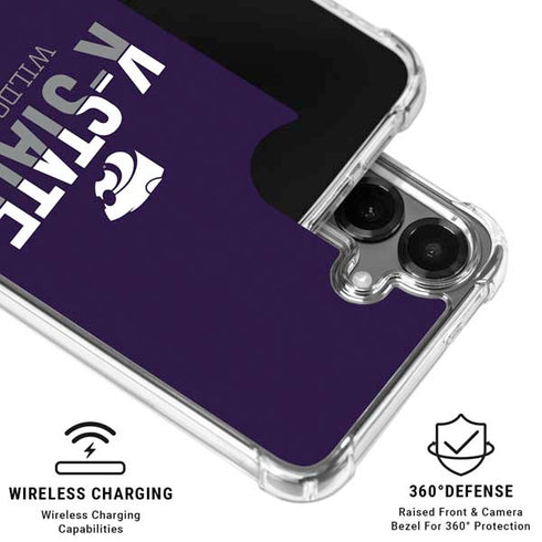 Kansas State University K-State Wildcats Gradient Galaxy S26 Plus Clear Case