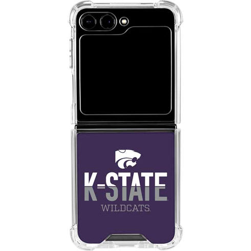 Kansas State University K-State Wildcats Gradient Galaxy Z Flip6 Clear Case