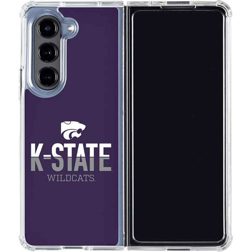 Kansas State University K-State Wildcats Gradient Galaxy Z Fold5 5G Clear Case