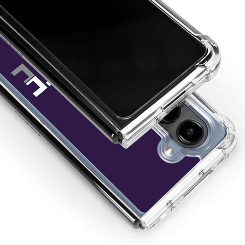 Kansas State University K-State Wildcats Gradient Galaxy Z Fold5 5G Clear Case