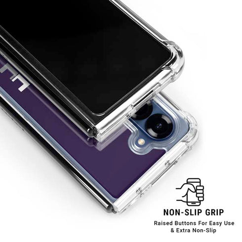 Kansas State University K-State Wildcats Gradient Galaxy Z Fold7 Clear Case