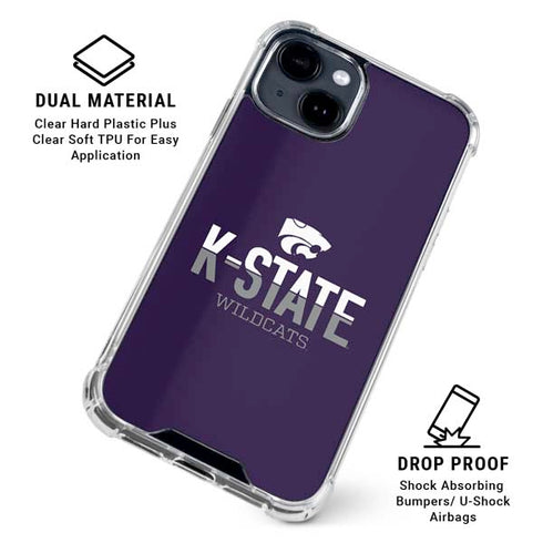 Kansas State University K-State Wildcats Gradient iPhone 15 Clear Case