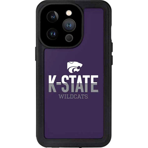 Kansas State University K-State Wildcats Gradient iPhone 15 Pro Waterproof Case