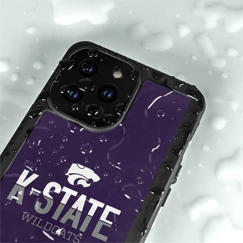 Kansas State University K-State Wildcats Gradient iPhone 15 Pro Waterproof Case