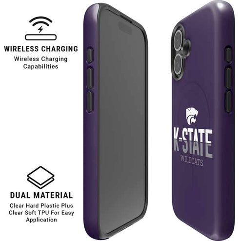 Kansas State University K-State Wildcats Gradient iPhone 16 Magsafe Impact Case