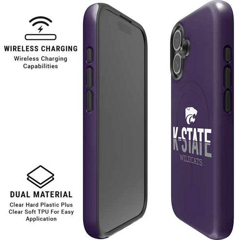 Kansas State University K-State Wildcats Gradient iPhone 16 Plus Magsafe Impact Case