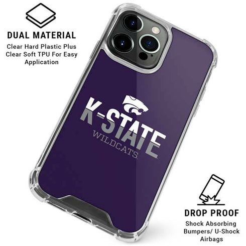 Kansas State University K-State Wildcats Gradient iPhone 16 Pro Max Clear Case