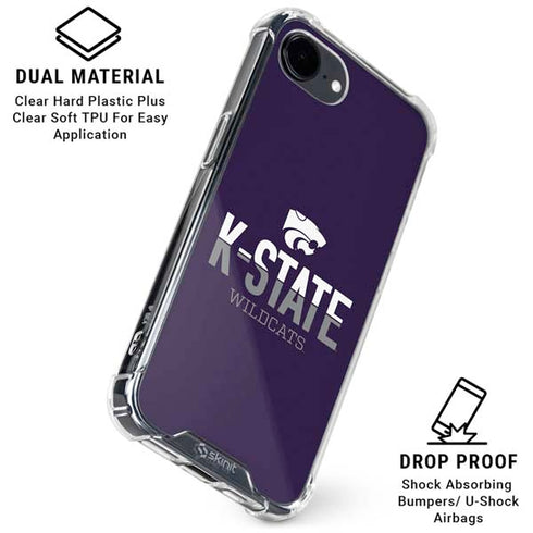 Kansas State University K-State Wildcats Gradient iPhone 16e Clear Case