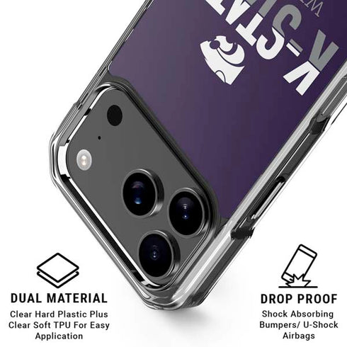 Kansas State University K-State Wildcats Gradient iPhone 17 Pro Clear Case