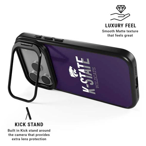 Kansas State University K-State Wildcats Gradient iPhone 17 Pro Kickstand Case