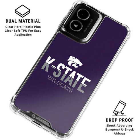 Kansas State University K-State Wildcats Gradient Moto G Power 5G (2024) Clear Case