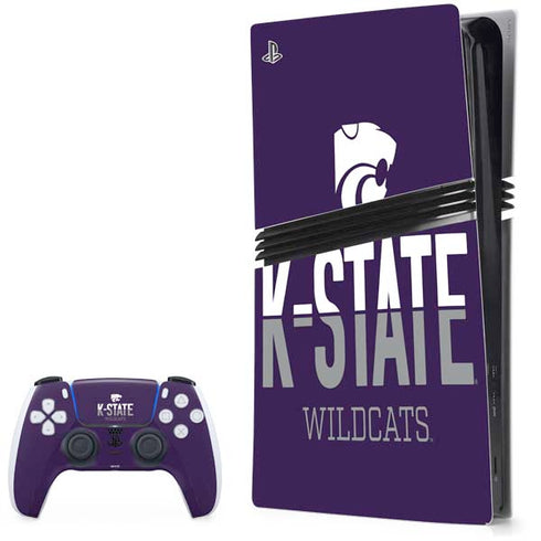 Kansas State University K-State Wildcats Gradient PS5 Pro Bundle Skin