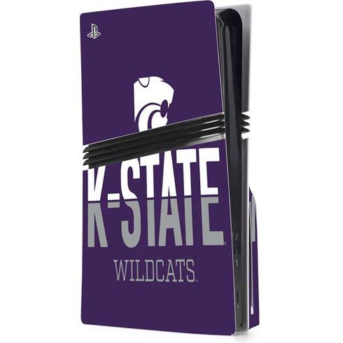 Kansas State University K-State Wildcats Gradient PS5 Pro Disk Console Skin