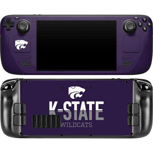 Kansas State University K-State Wildcats Gradient Steam Deck Handheld Gaming Computer OLED Skin