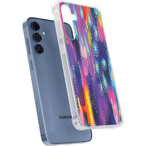 Kaleidoscope Brush Stroke by Etta Vee Galaxy A55 5G Clear Case