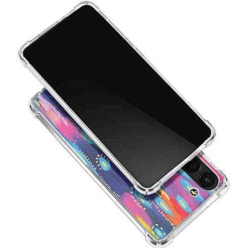 Kaleidoscope Brush Stroke by Etta Vee Galaxy S24 FE Clear Case