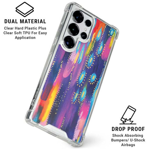 Kaleidoscope Brush Stroke by Etta Vee Galaxy S25 Ultra Clear Case