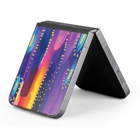 Kaleidoscope Brush Stroke by Etta Vee Galaxy Z Flip6 Skin