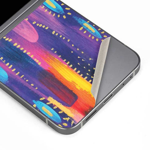 Kaleidoscope Brush Stroke by Etta Vee Galaxy Z Flip6 Skin