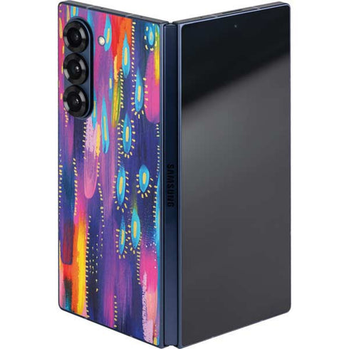Kaleidoscope Brush Stroke by Etta Vee Galaxy Z Fold6 Skin