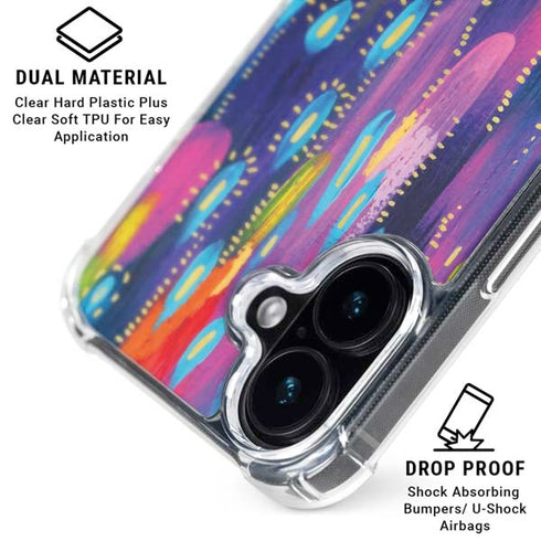 Kaleidoscope Brush Stroke by Etta Vee iPhone 16 Clear Case
