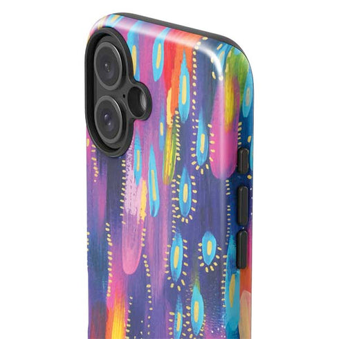 Kaleidoscope Brush Stroke by Etta Vee iPhone 16 Plus Impact Case