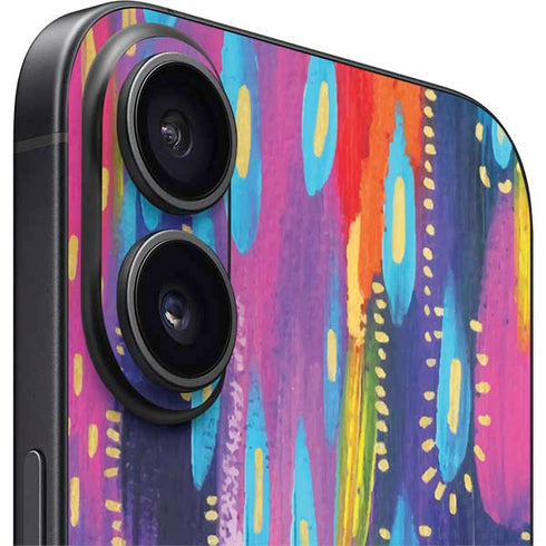 Kaleidoscope Brush Stroke by Etta Vee iPhone 16 Skin