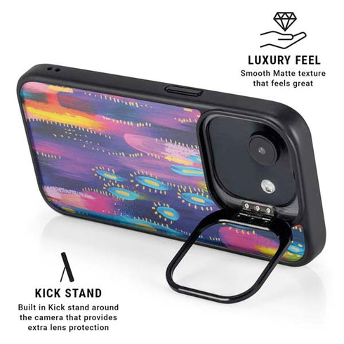 Kaleidoscope Brush Stroke by Etta Vee iPhone 16e Kickstand Case