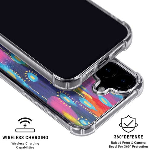 Kaleidoscope Brush Stroke by Etta Vee iPhone 17 Clear Case