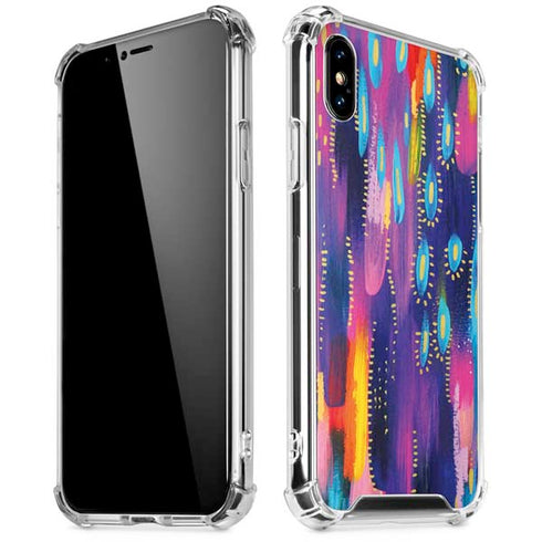 Kaleidoscope Brush Stroke by Etta Vee iPhone X/XS Clear Case