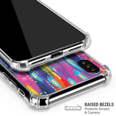 Kaleidoscope Brush Stroke by Etta Vee iPhone X/XS Clear Case