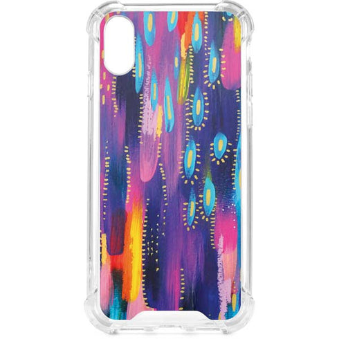 Kaleidoscope Brush Stroke by Etta Vee iPhone XS Clear Case